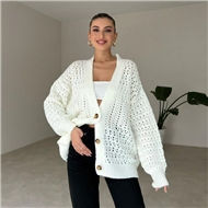 ژاکت بافت طرح مشبک زنانه
