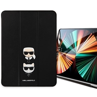 کیف چرمی آیپد پرو 12.9 اینچ طرح کارل و گربه CG Mobile iPad Pro 12.9 2020/2021 Cat Karl Lagerfeld Leather Case