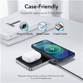 شارژر بیسیم رومیزی ESR 2-in-1 Magnetic Wireless Charger (HaloLock)