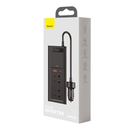 چند راهی بیسوس Baseus In-car Inverter 150W CRNBQ-A01 EU CN Plug 220V ولتاژ 220 ولت